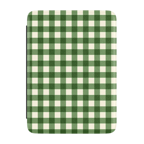 Checked Twice | Green Plaid Kindle Case