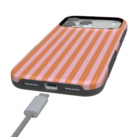 Perfect Stripes | Orange & Pink Stripes Case