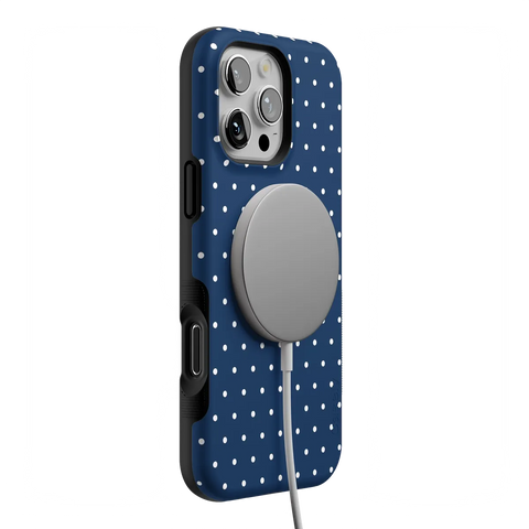 On the Dot | Navy Polka Dot Case