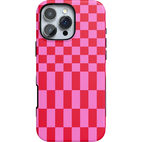 Vibe Check | Pink Checkerboard Case