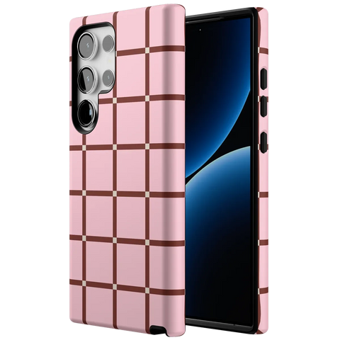 Uptown Gridlock | Pink Checkerboard Case