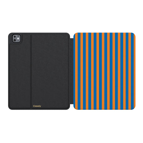 Go New York | Blue & Orange Stripes iPad Case