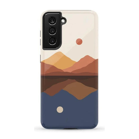 Opposites Attract | Day & Night Colorblock Mountains Samsung Case