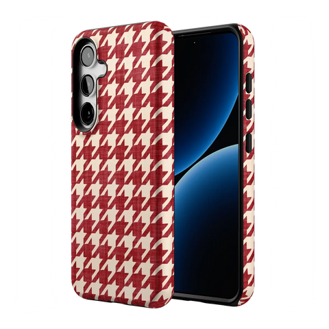 Scarlet Stitch | Red Houndstooth Case