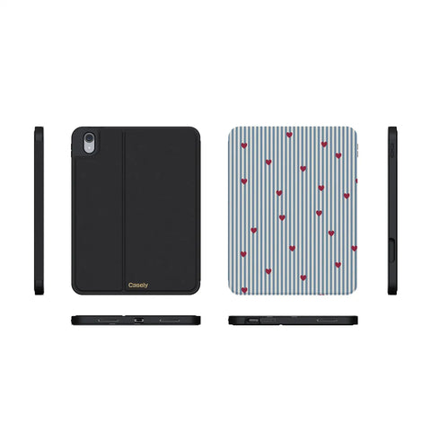 Love Lines | Blue Stripes iPad Case