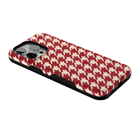 Scarlet Stitch | Red Houndstooth Case