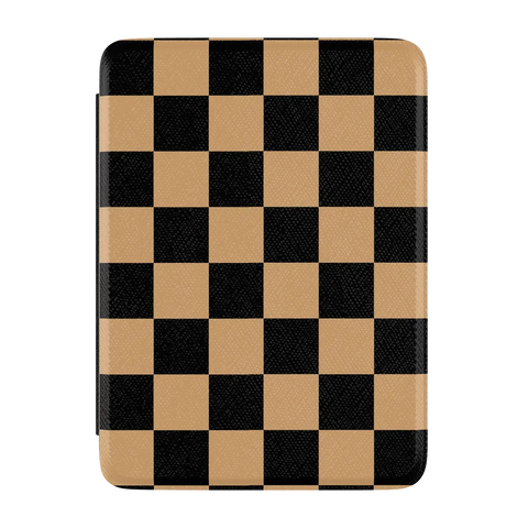 Fit Check | Black & Brown Checkerboard Kindle Case