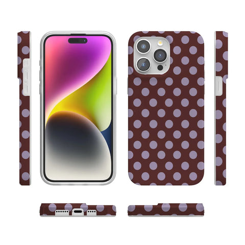 Spotted in SoHo | Burgundy Polka Dot Case