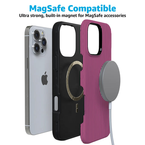 Stripes and the City | Pink & Purple Pinstripe Case
