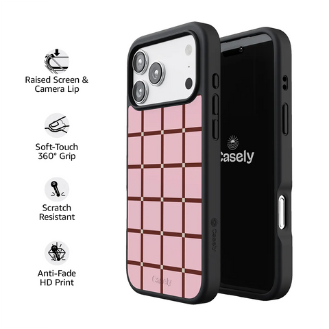 Uptown Gridlock | Pink Checkerboard Case