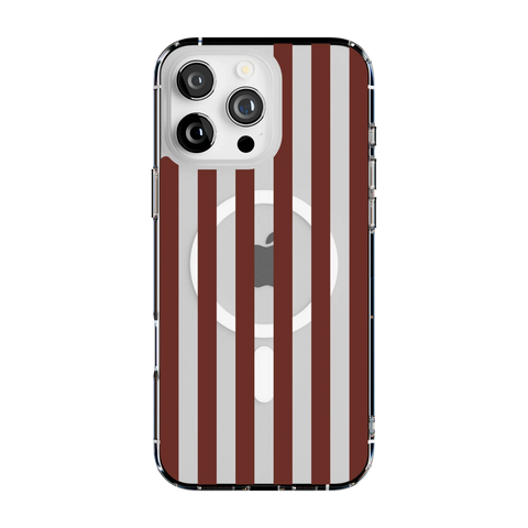 Sunday in Brooklyn | Burgundy Stripes Case