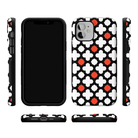 Red Lattice Tile | High Contrast Design Case