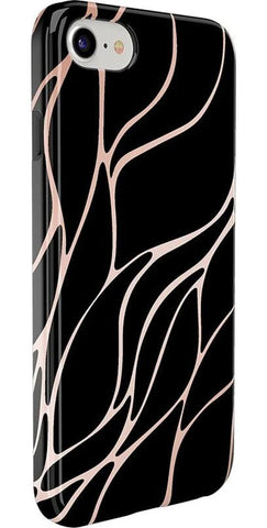 Midnight Ride | Black and Gold Metallic Waves Case