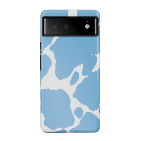 Current MOOd | Light Blue Cow Print Google Pixel Case