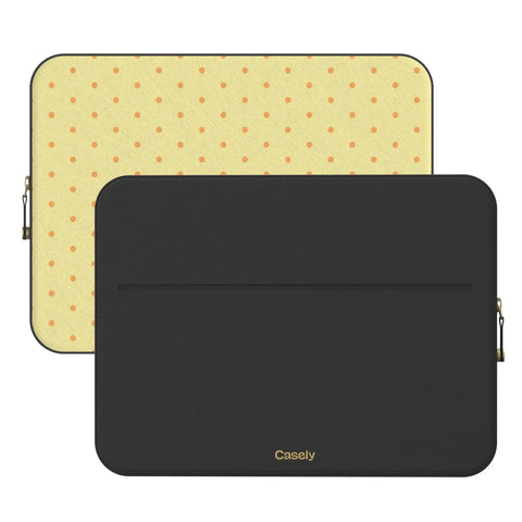 On the Dot | Yellow Polka Dot Laptop Case