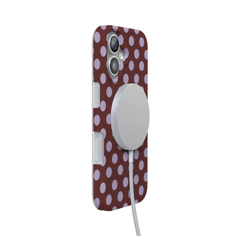 Spotted in SoHo | Burgundy Polka Dot Case