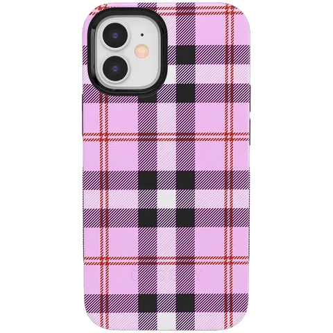 As if! | Light Purple Plaid Case