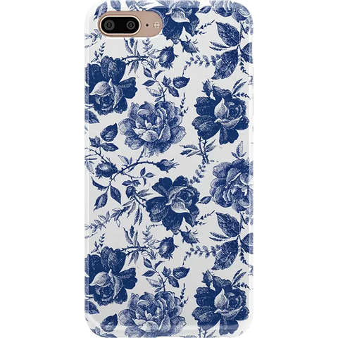 Rose to Fame | Blue & White Rose Floral Case