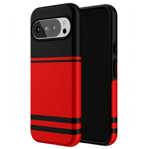 Storm Warning | Black & Red Stripes Case
