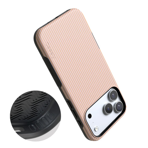 Stripes and the City | Orange & Pink Pinstripe Case