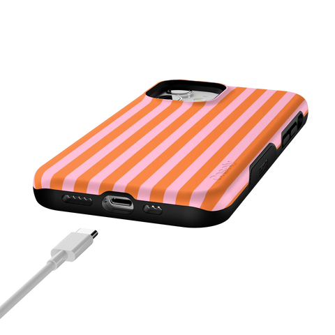 Perfect Stripes | Orange & Pink Stripes Case