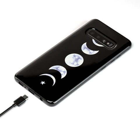 It's Just a Phase | Marble Moon Samsung Case