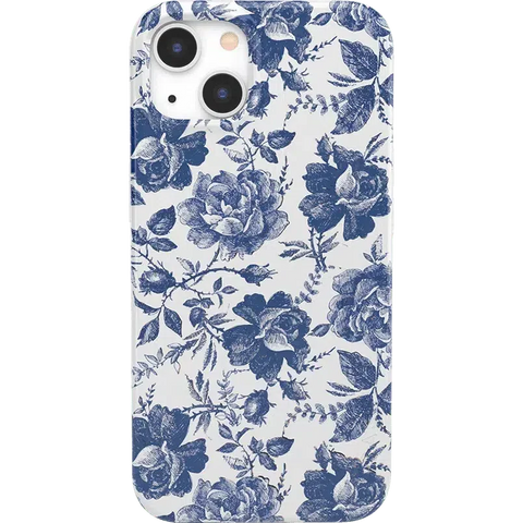 Rose to Fame | Blue & White Rose Floral Case