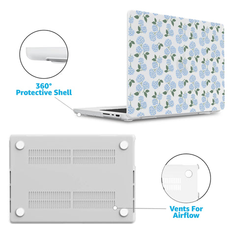 Nantucket Cottage | Blue Hydrangea Laptop Shell