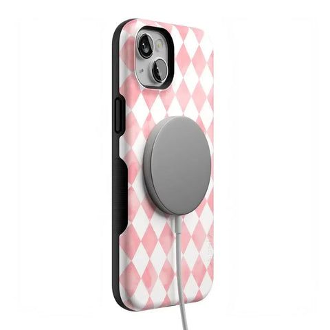 Queen of Diamonds | Pink Watercolor Case