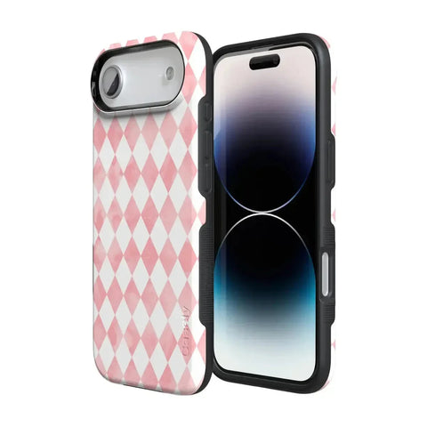 Queen of Diamonds | Pink Watercolor Case
