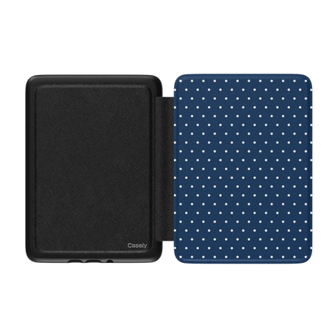 On the Dot | Navy Polka Dot Kindle Case