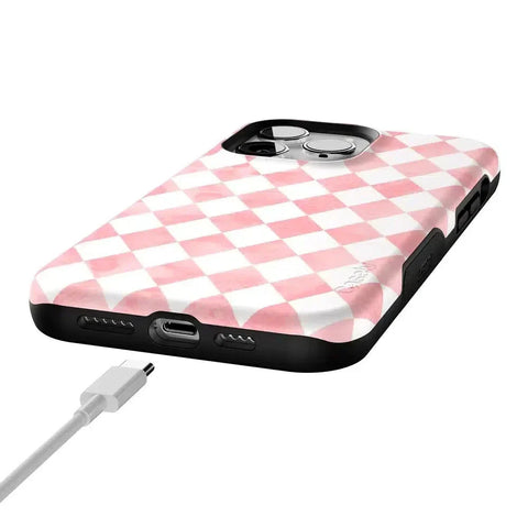 Queen of Diamonds | Pink Watercolor Case