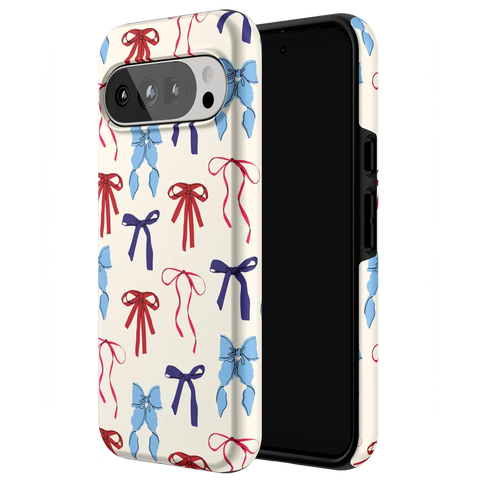 American Girlie | Red White & Blue Bows Case