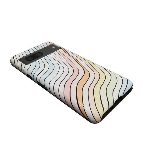 Ride The Wave | Pastel Rainbow Lined Google Pixel Case