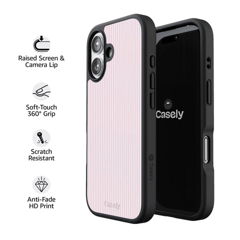 Stripes and the City | Light Pink Pinstripe Case