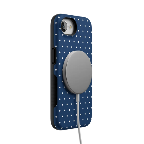 On the Dot | Navy Polka Dot Case