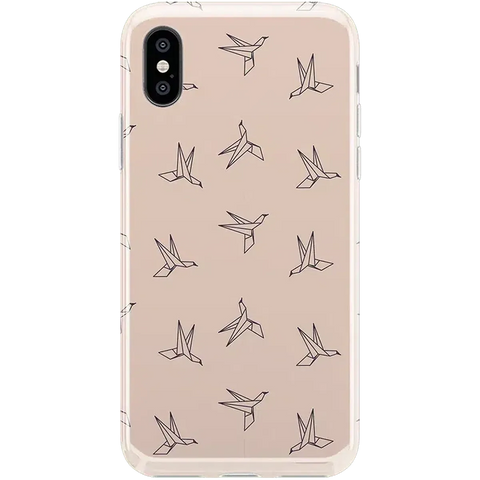 Paper Crane Origami | Beige Pattern