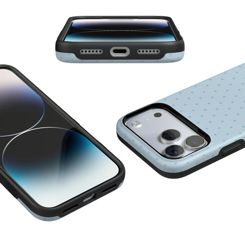 On the Dot | Blue Monochrome Polka Dot Case