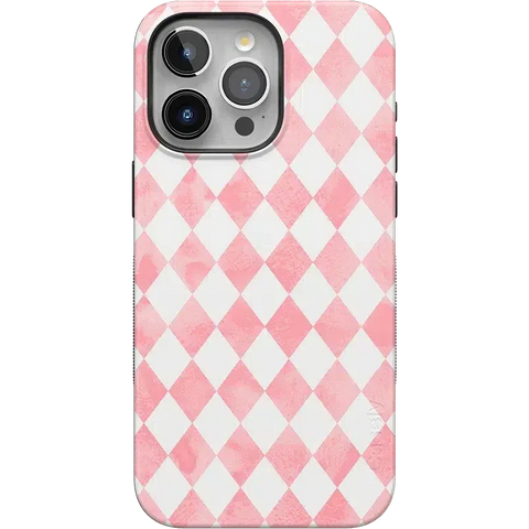 Queen of Diamonds | Pink Watercolor Case