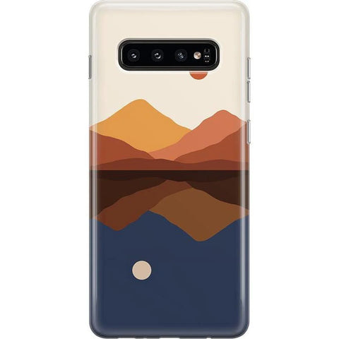Opposites Attract | Day & Night Colorblock Mountains Samsung Case