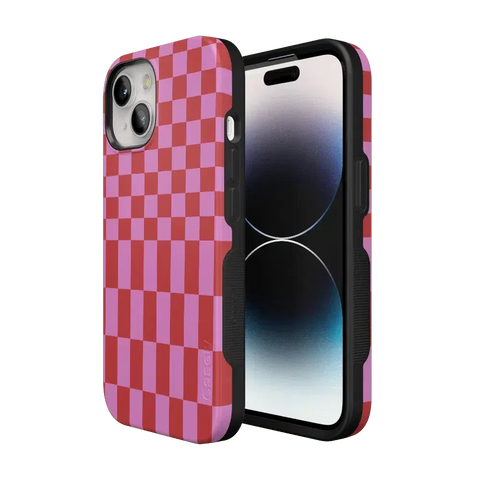 Vibe Check | Pink Checkerboard Case
