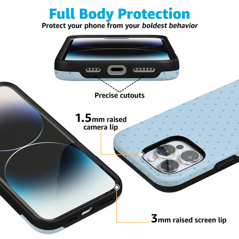 On the Dot | Blue Monochrome Polka Dot Case