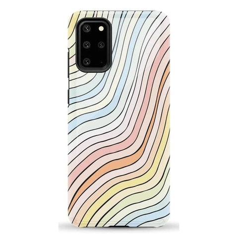 Ride The Wave | Pastel Rainbow Lined Samsung Case