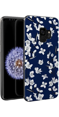 Floral Forest | Navy Cherry Blossom Floral Samsung Case