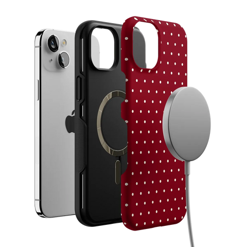 On the Dot | Maroon Polka Dot Case