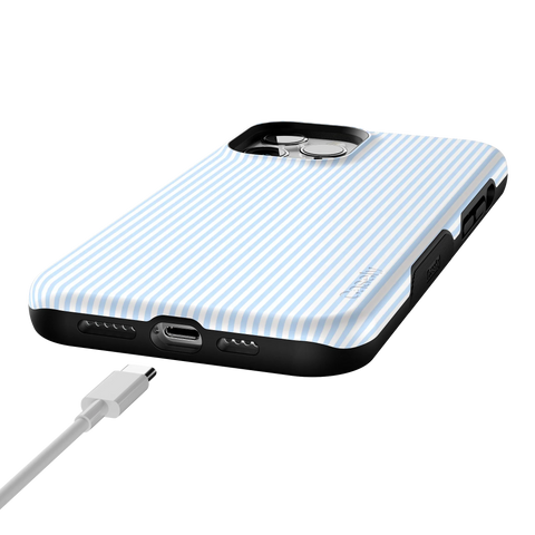 Stripes and the City | Light Blue Pinstripe Case