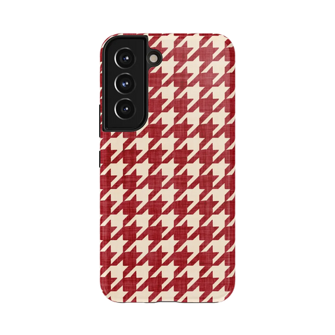Scarlet Stitch | Red Houndstooth Case