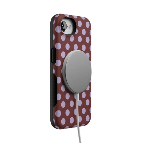 Spotted in SoHo | Burgundy Polka Dot Case