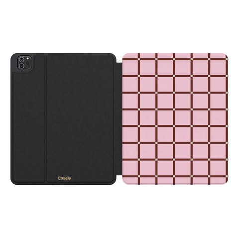Uptown Gridlock | Pink Checkerboard iPad Case