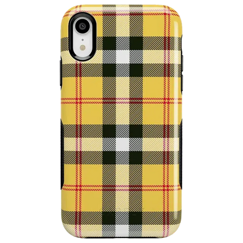 As if! | Yellow Plaid iPhone Case